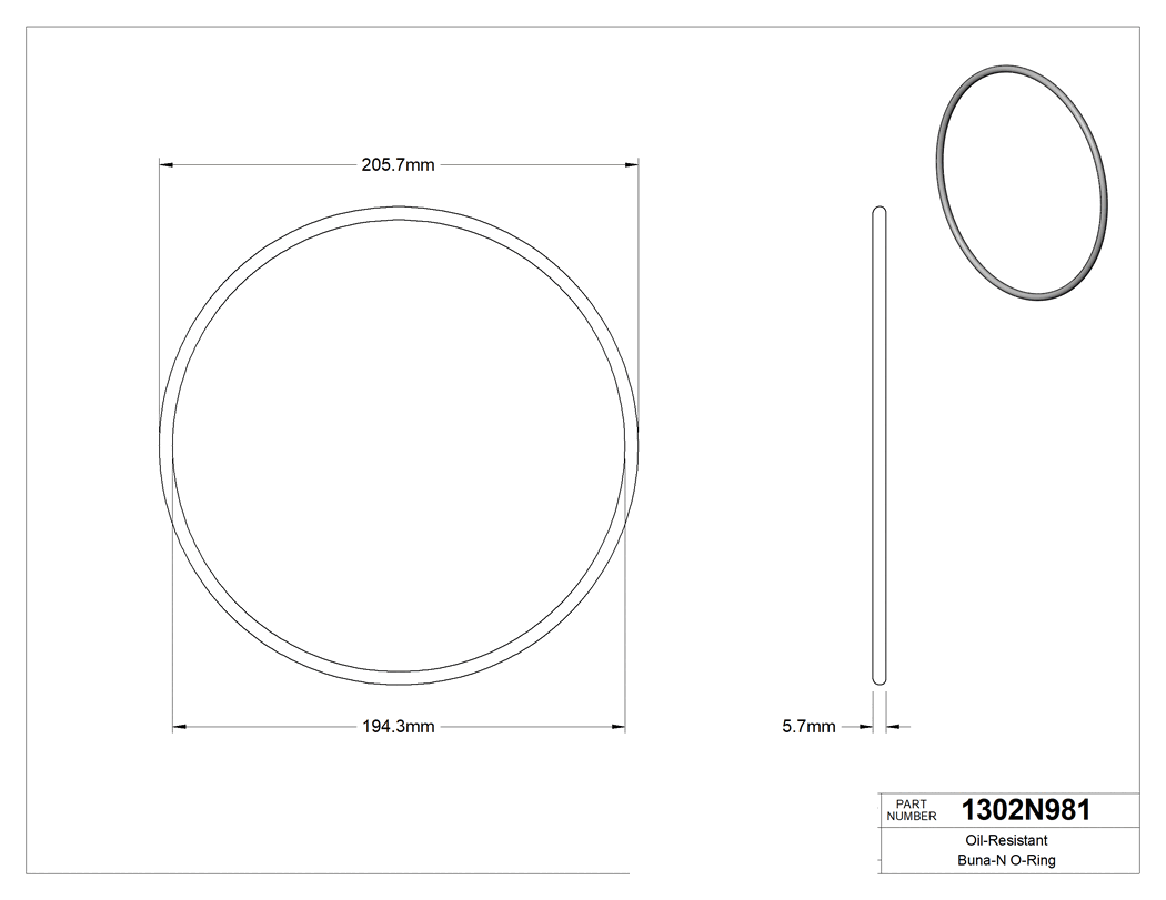 Technical drawing - 1302N981